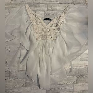 White Boho top